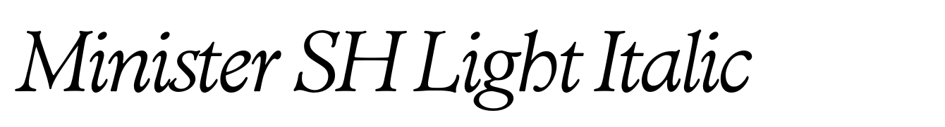 Minister SH Light Italic